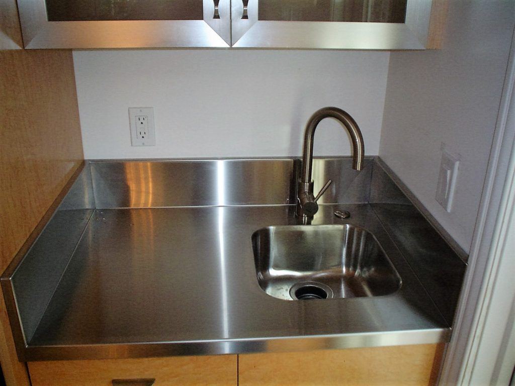 Indoor Metal Sink Close Up