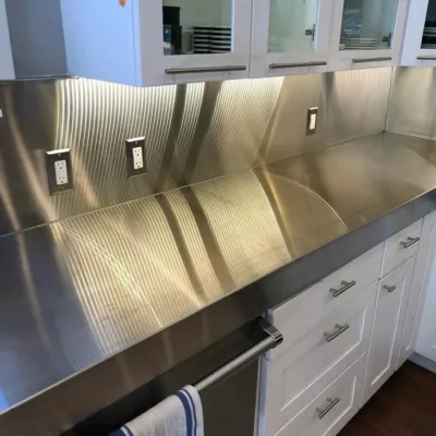 metal countertop for indoor kitchen