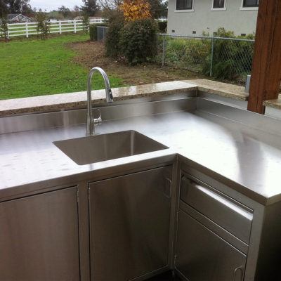 Metal Sink Corner View