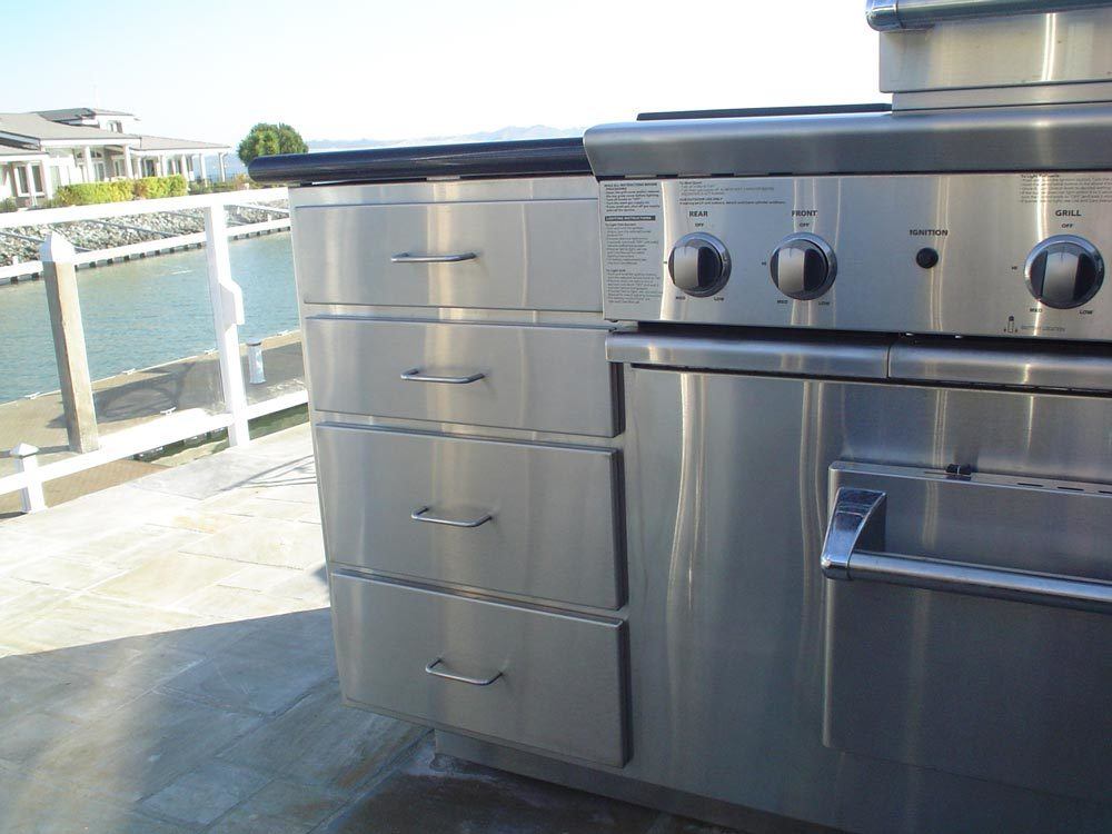 Stainless Steel BBQ Side Drawers