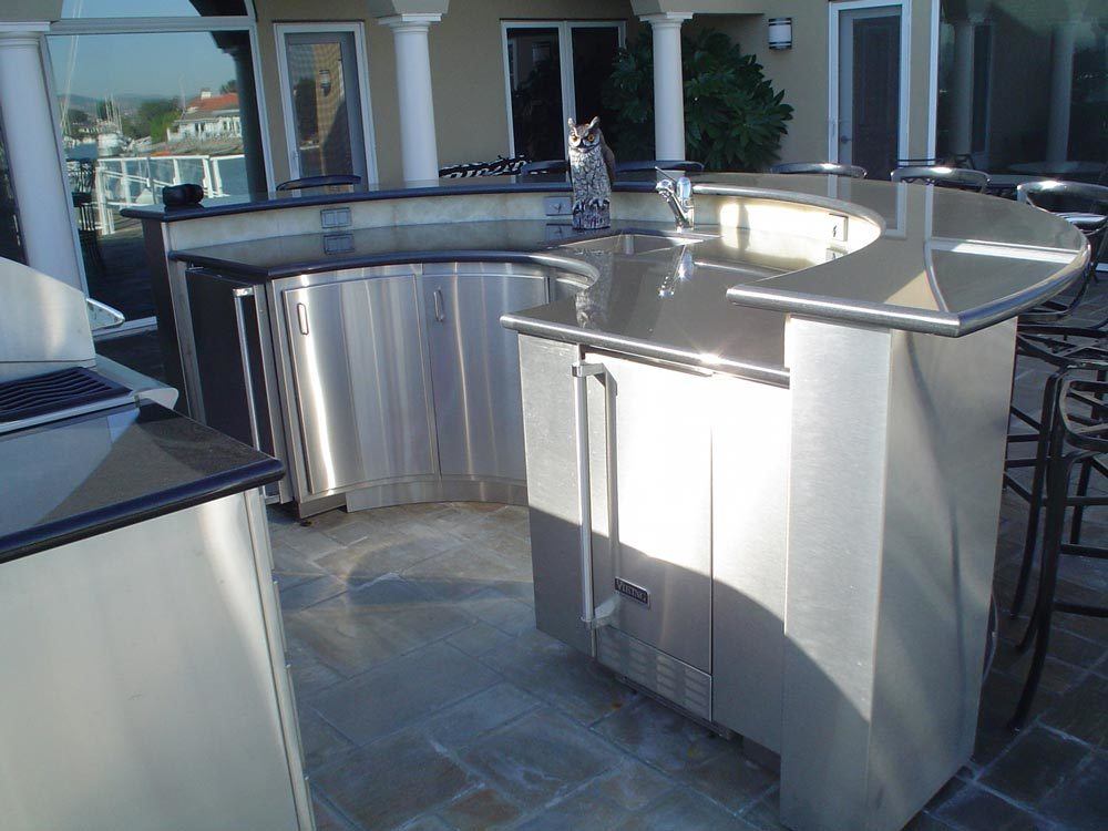 Stainless Steel Radius Counter-Top and Doors
