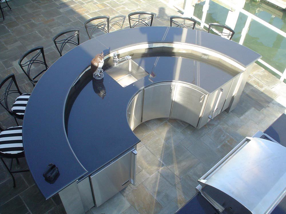 Stainless Steel Radius Counter-Top Overhead